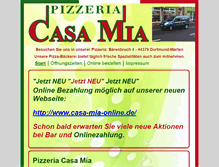 Tablet Screenshot of pizzeria-casa-mia.de